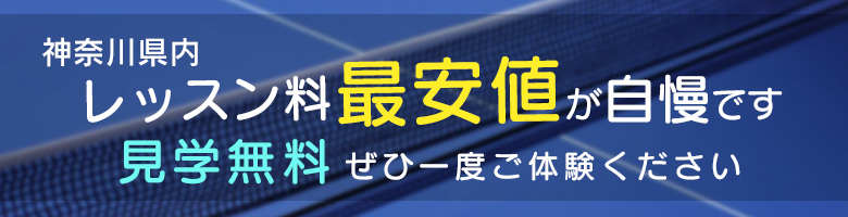 テキスト：神奈川県内レッスン料最安値が自慢です　見学無料　ぜひ一度ご体験ください