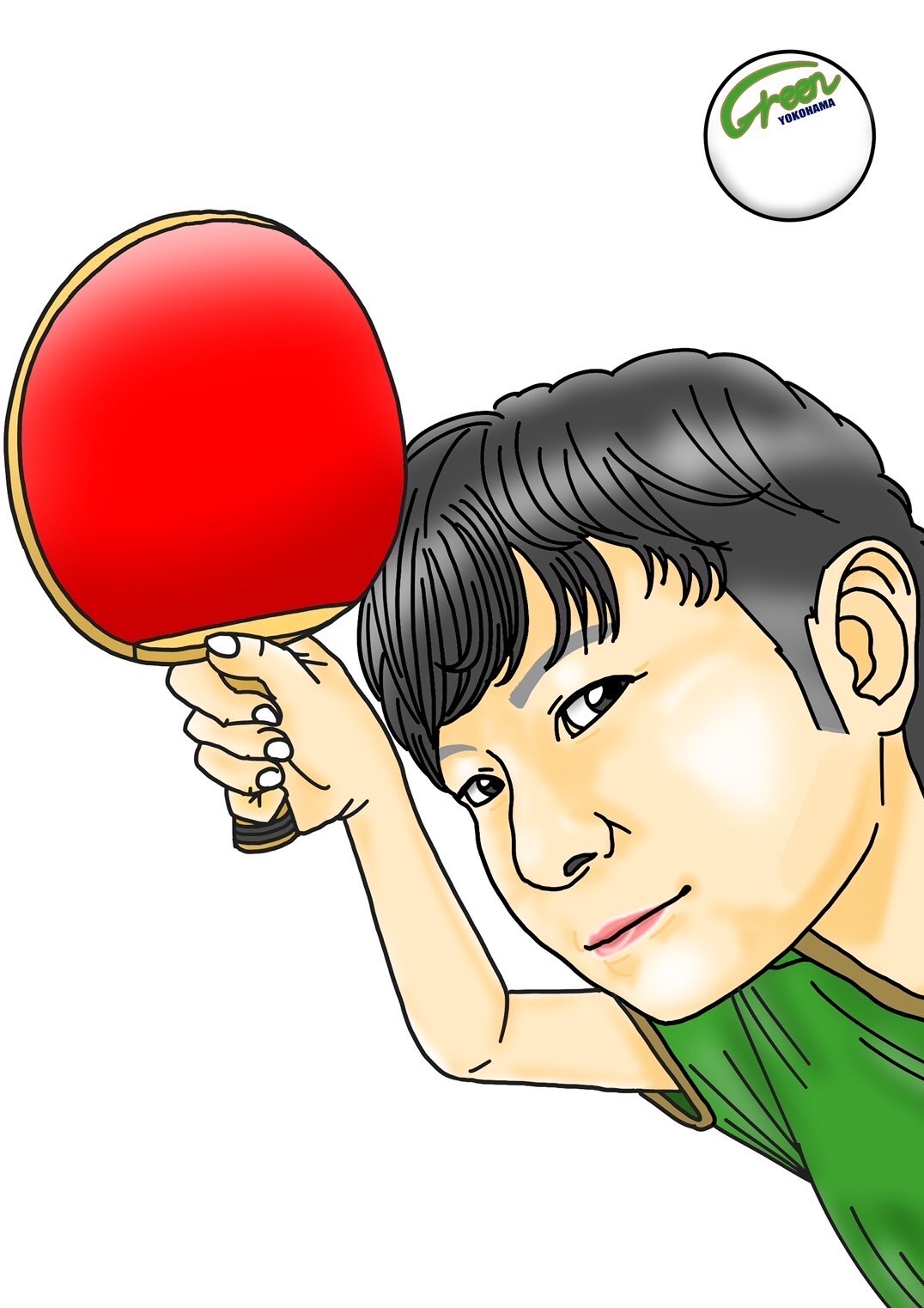 イラスト：鶴ヶ峰店店長　齊藤の似顔絵